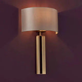 Juliana - Slotted Wall Light With Mink Shade