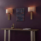 Juliana - Slotted Wall Light With Mink Shade