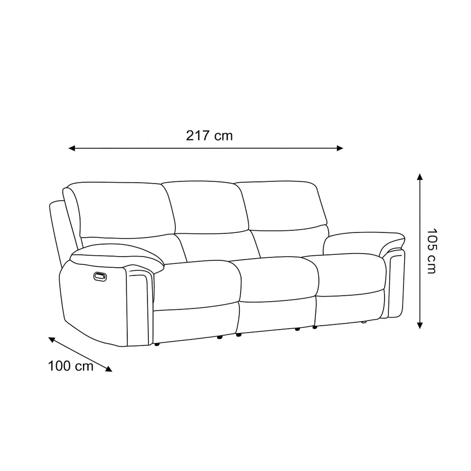 Kinslee - 3 Seater - Power Recliner