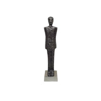 Large Standing Man Sculpture - Grey