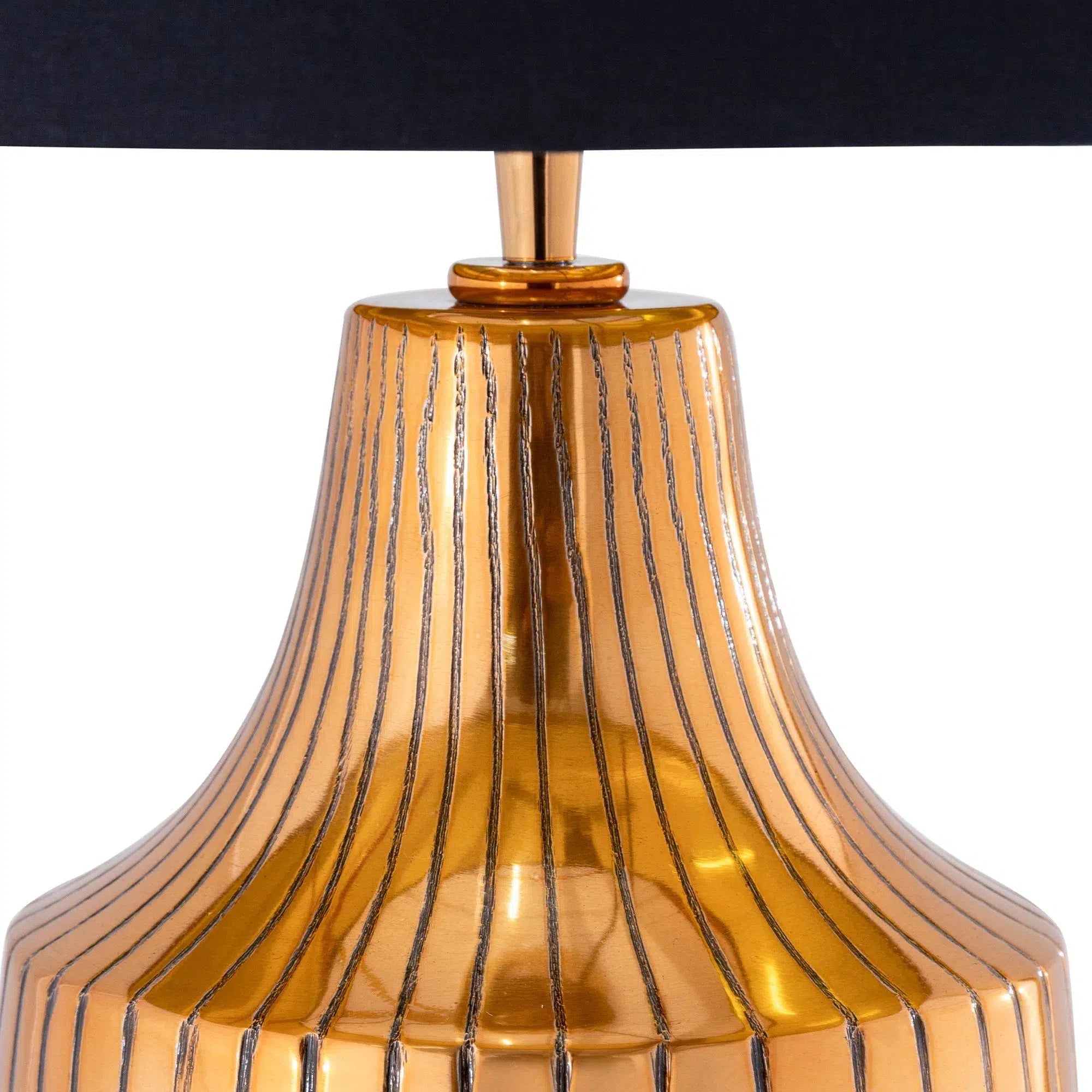 Large Textured Antique Gold Table Lamp