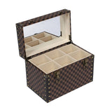 Large Vanity Trunk - Brown Check