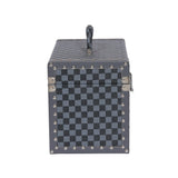 Large Vanity Trunk - Navy Check