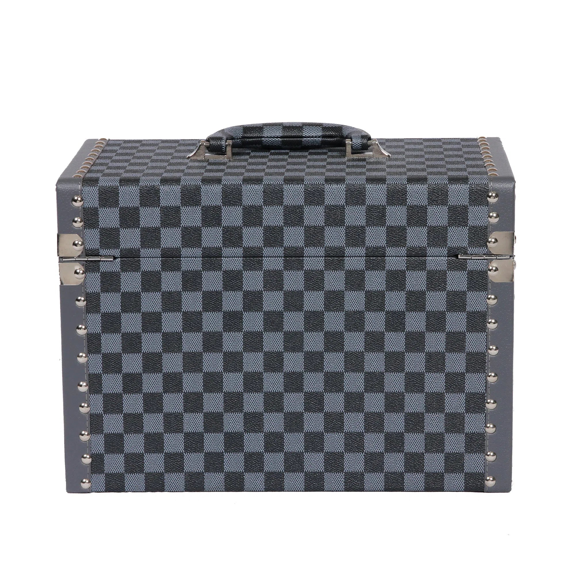 Large Vanity Trunk - Navy Check