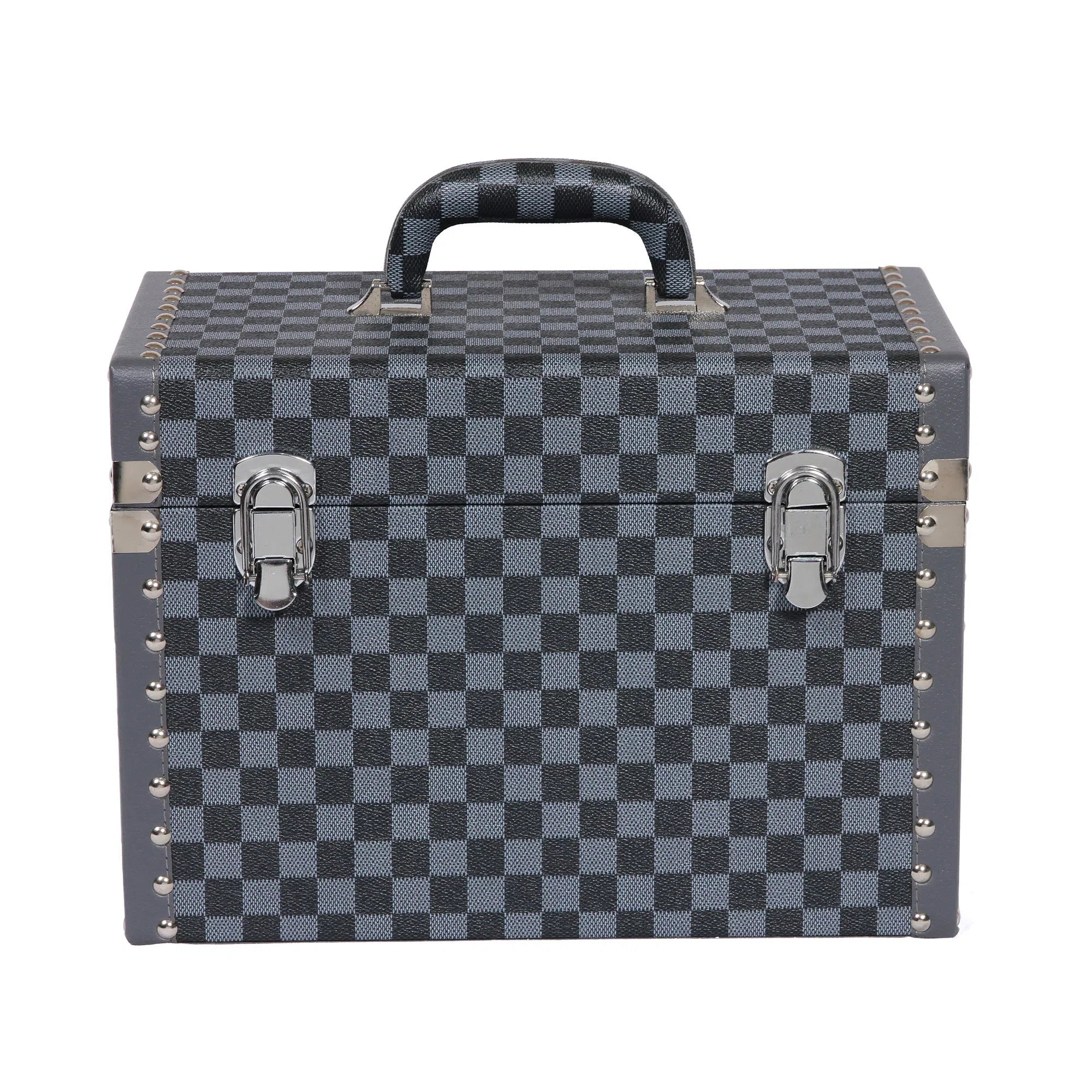 Large Vanity Trunk - Navy Check