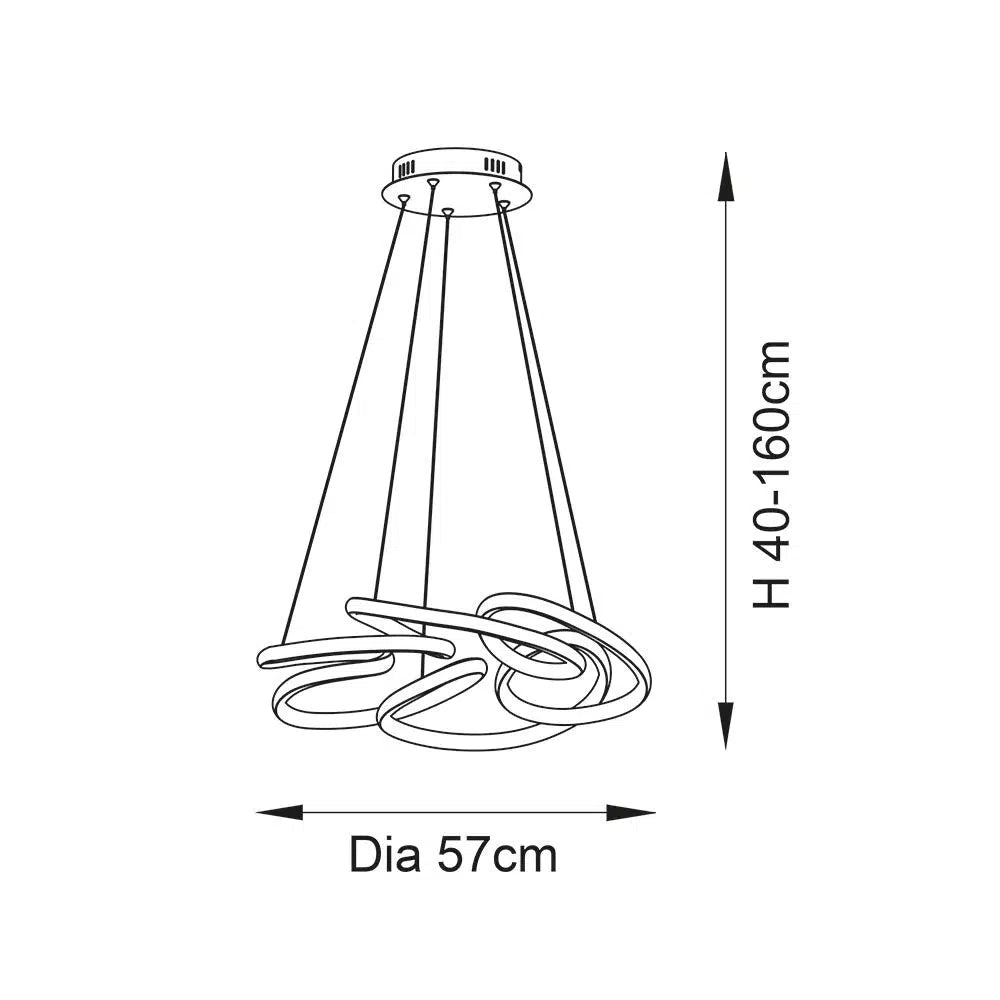 Laura - Multi Spiral LED Pendant
