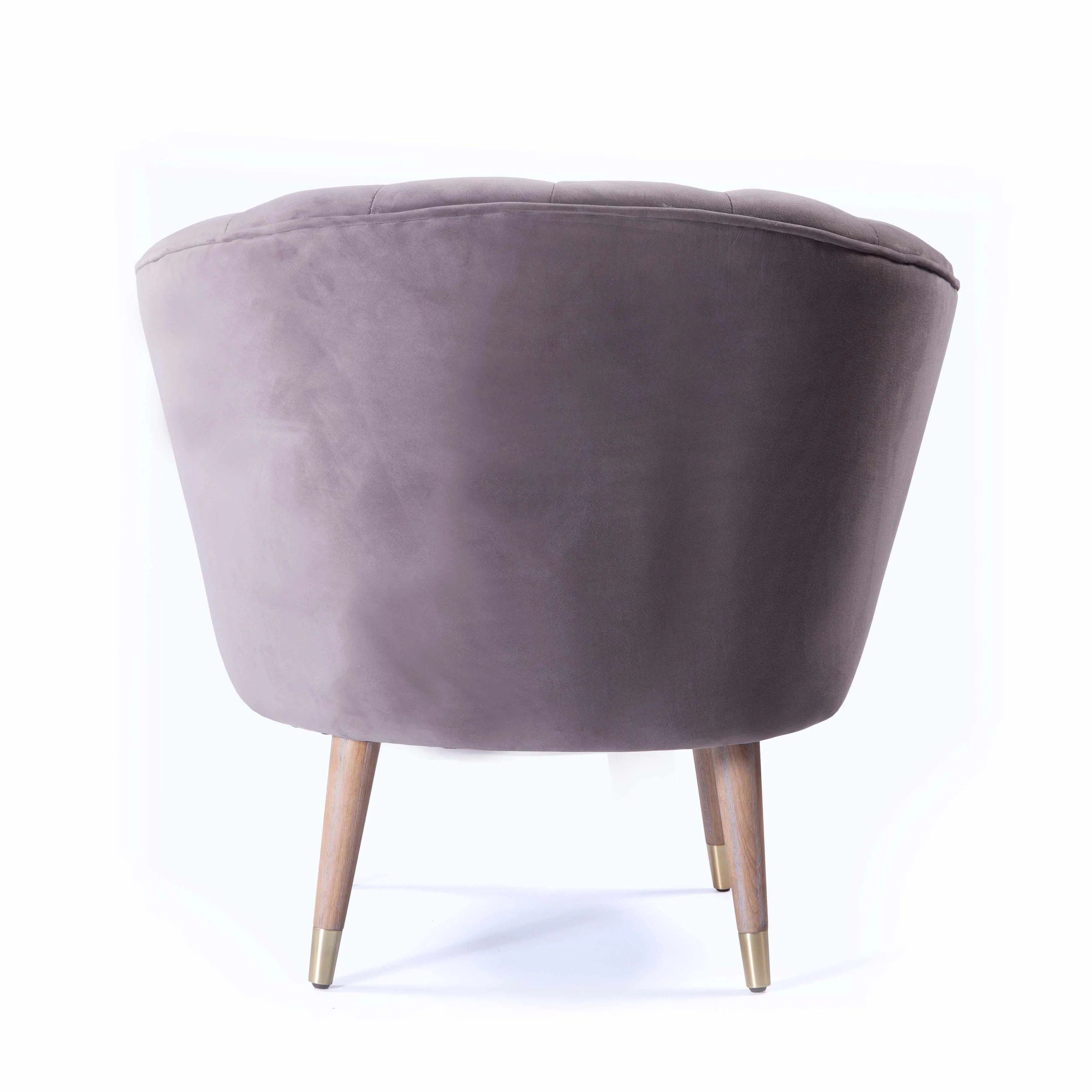 Layla Grey Velvet Accent Chair