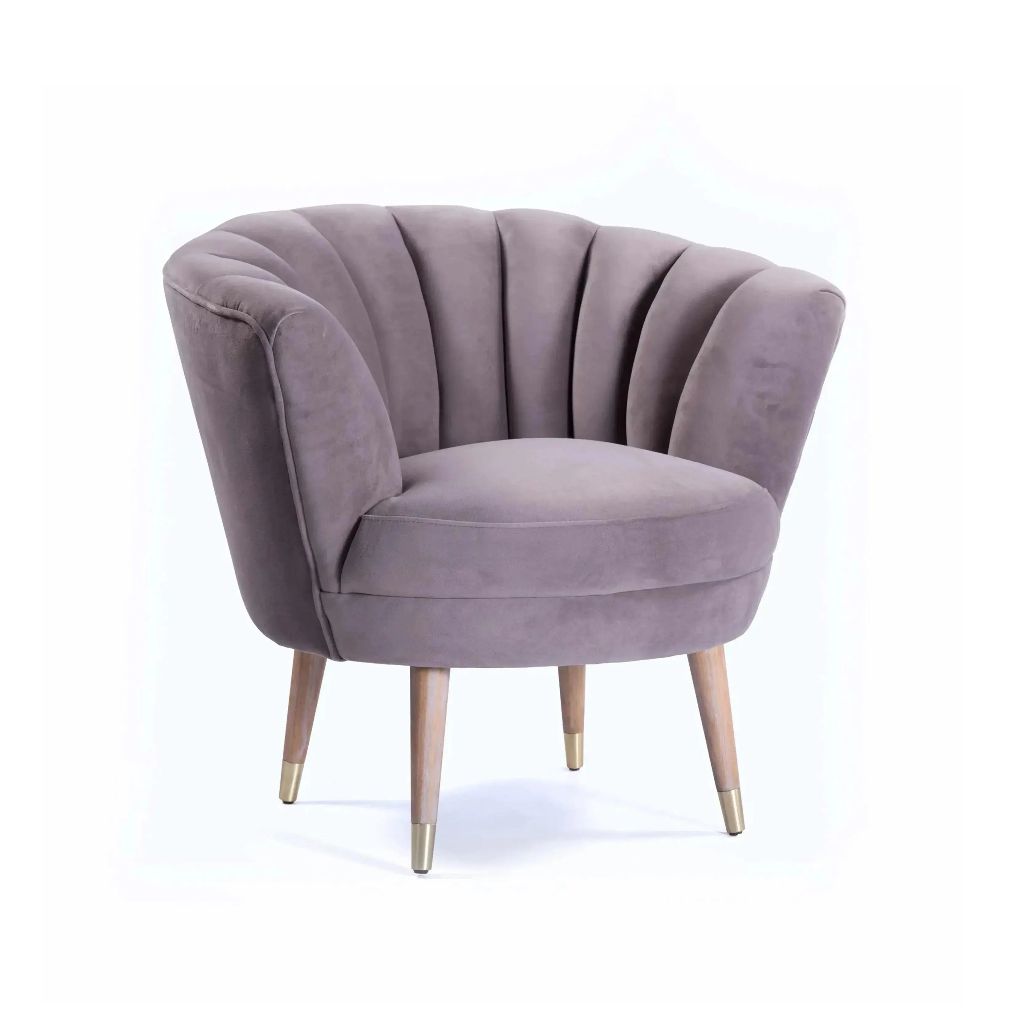 Layla Grey Velvet Accent Chair