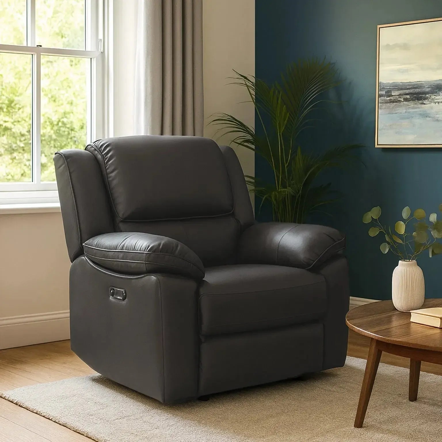 Legacy - 1 Seater Power Recliner - Dark Grey