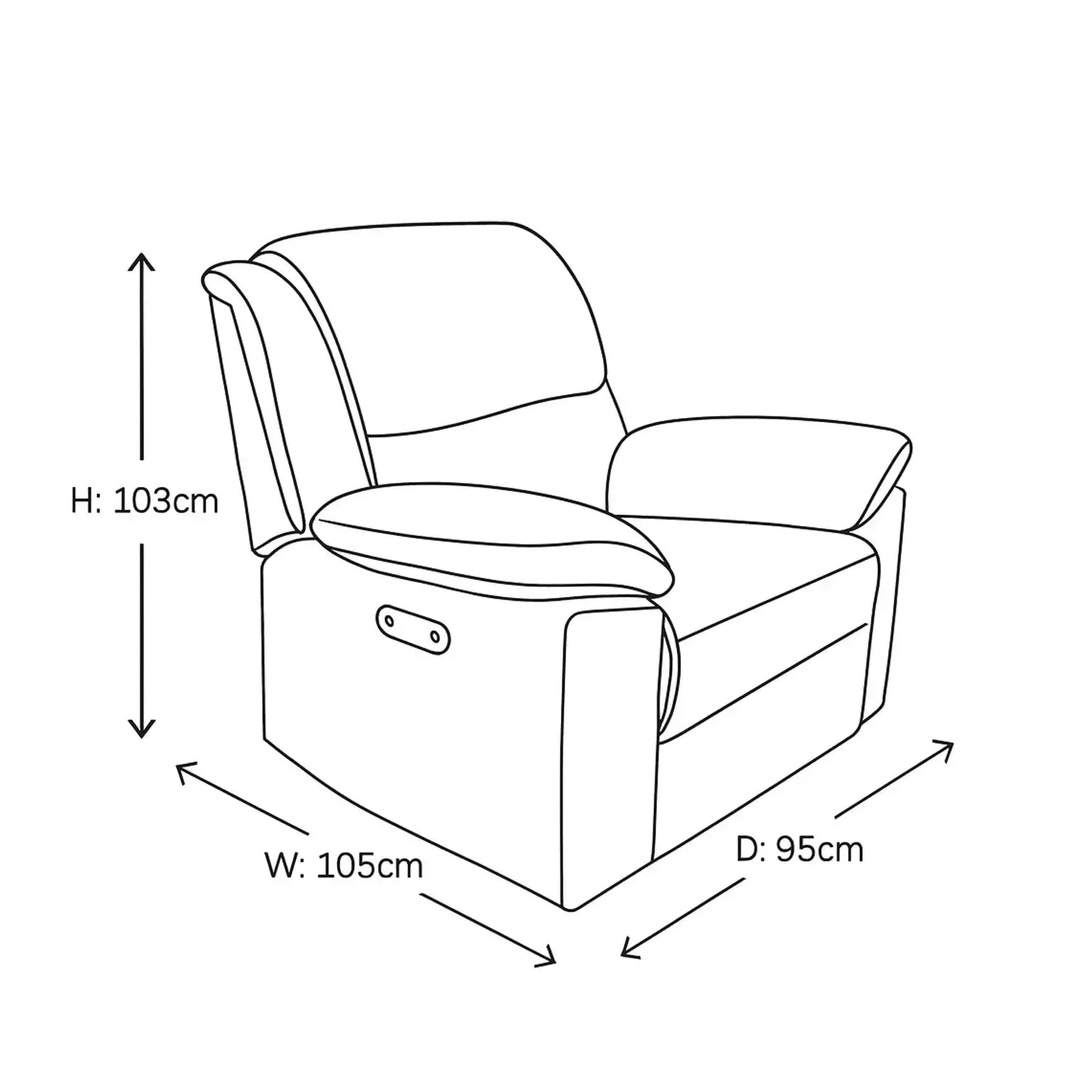 Legacy - 1 Seater Power Recliner - Grey