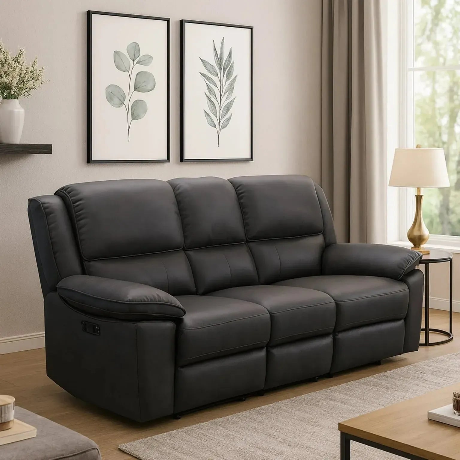 Legacy - 3 Seater Power Recliner - Dark Grey