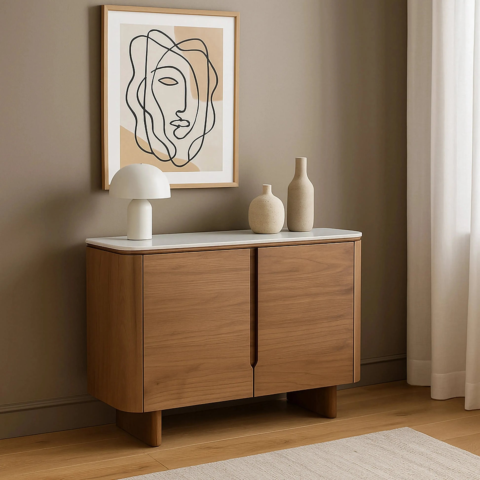 Leighton - 2 Door Sideboard (Natural Walnut)