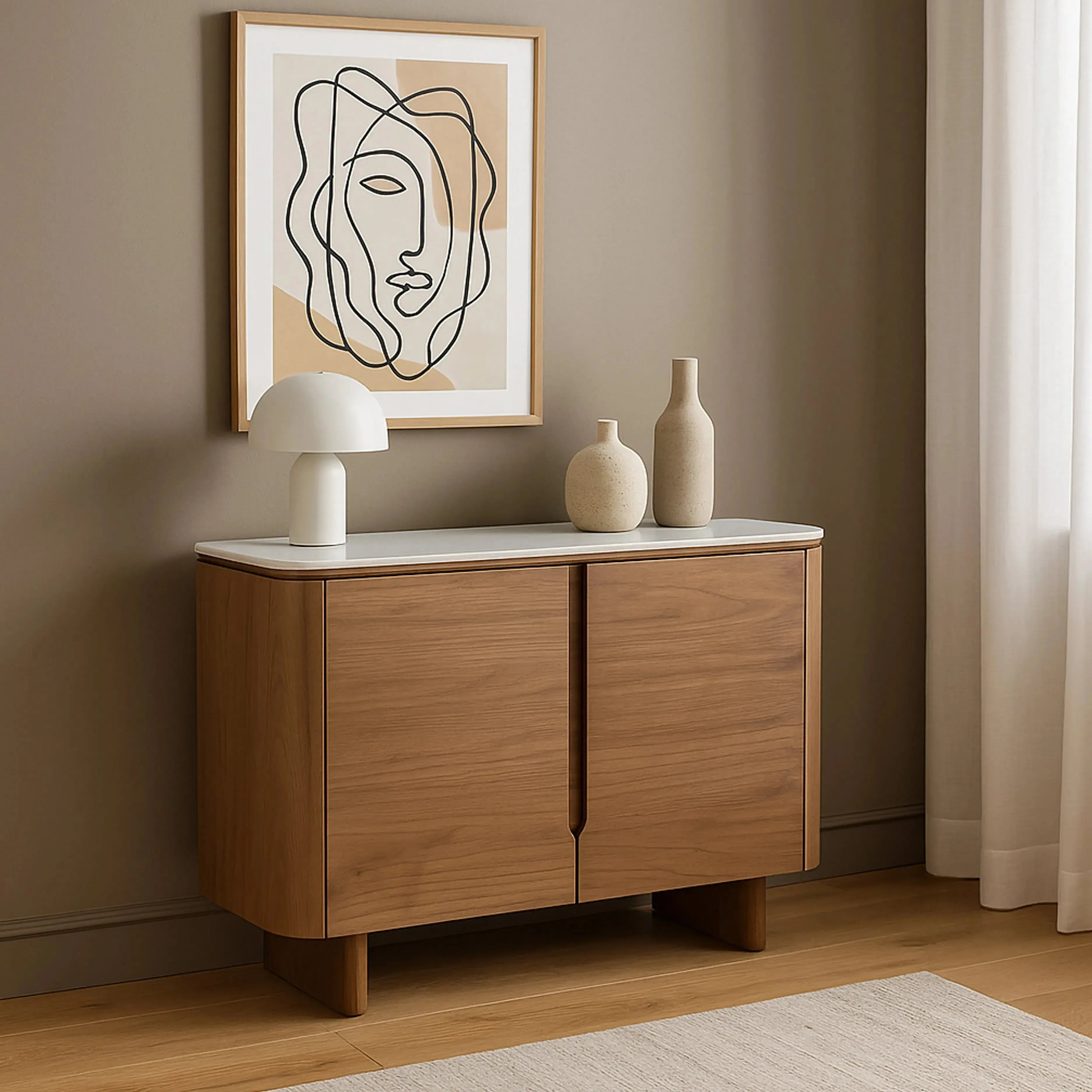 Leighton - 2 Door Sideboard (Natural Walnut)
