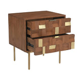 Lester - Two Drawer Bedside Table