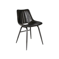 Levi Leather Chair - Charcoal