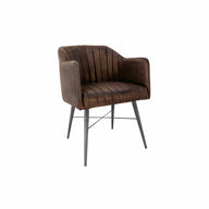 Liam Leather Chair - Brown