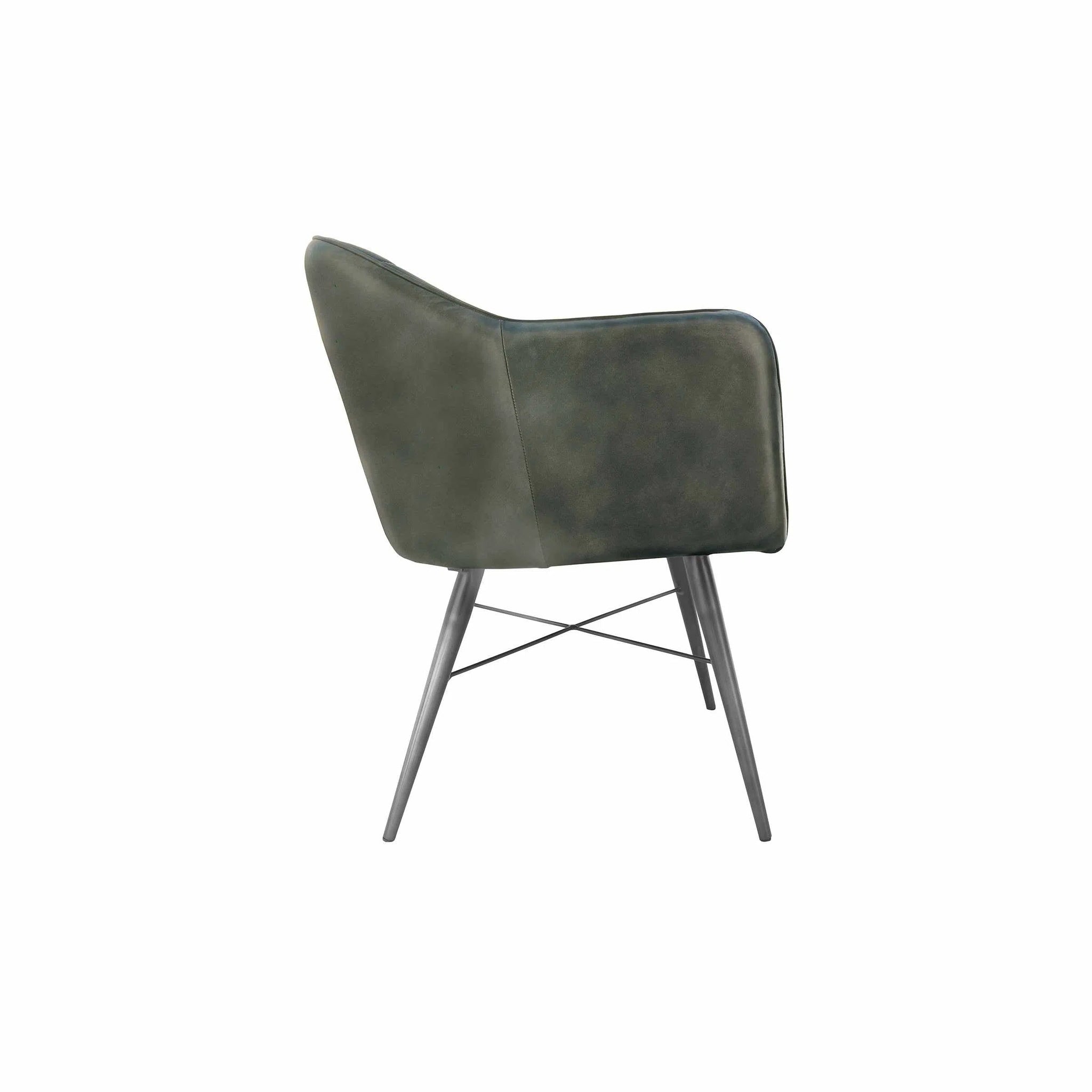 Liam Leather Chair - Olive