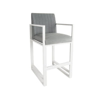 Light Grey Capri Bar Stool (Straight Back)