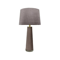 Light Grey Fabric Lamp with Light Grey Velvet Shade