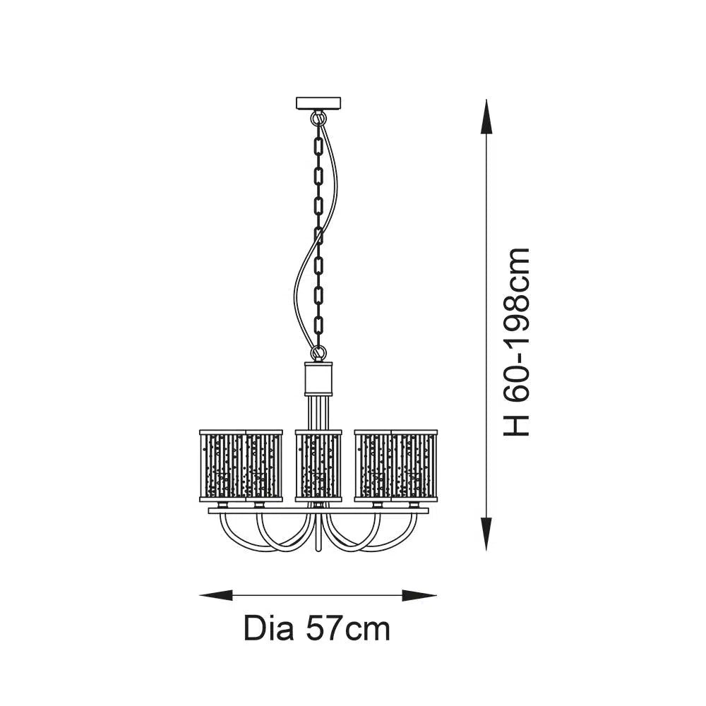 Lila - 5 Light Pendant