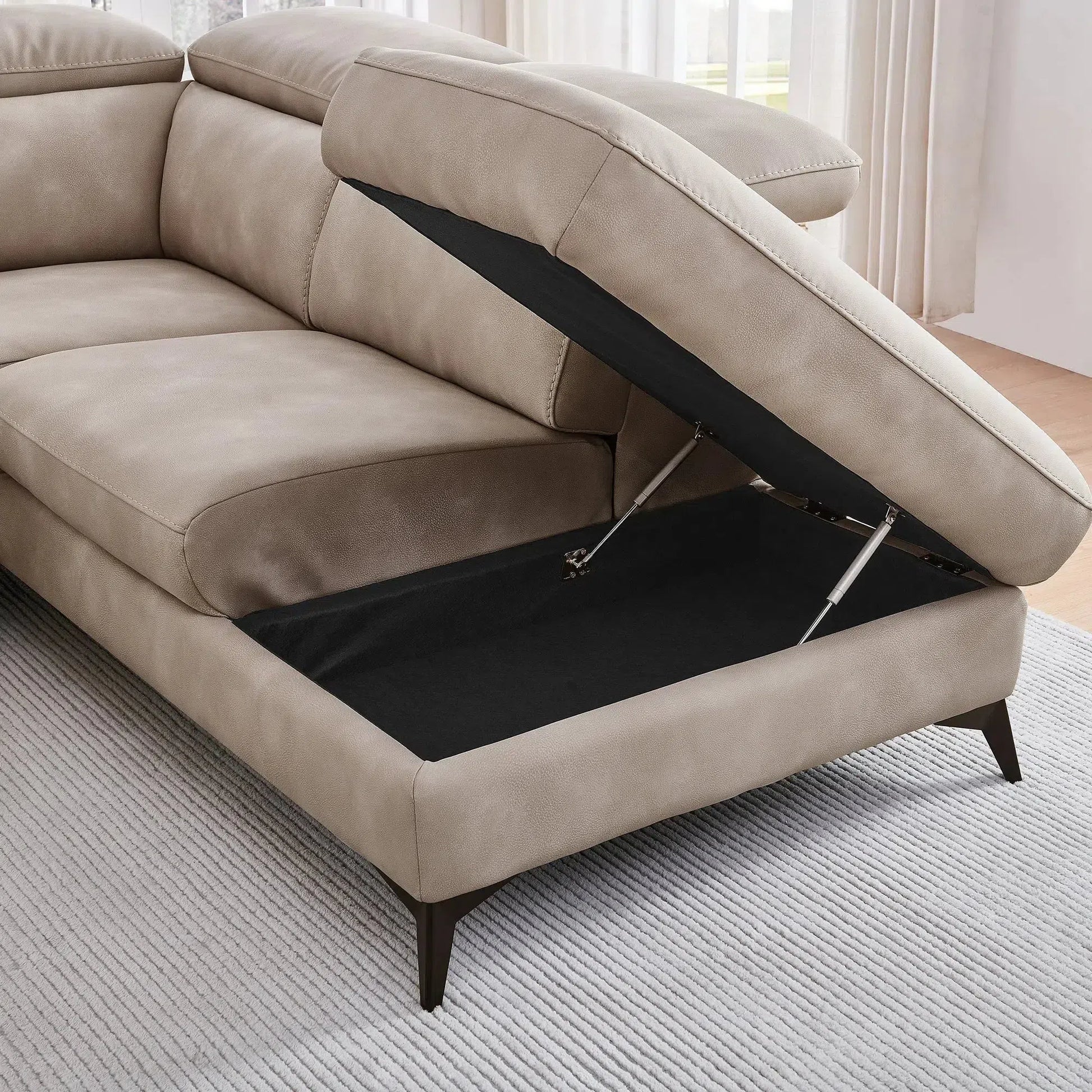 Loretta - Recliner Corner Sofa with Storage - Right Hand