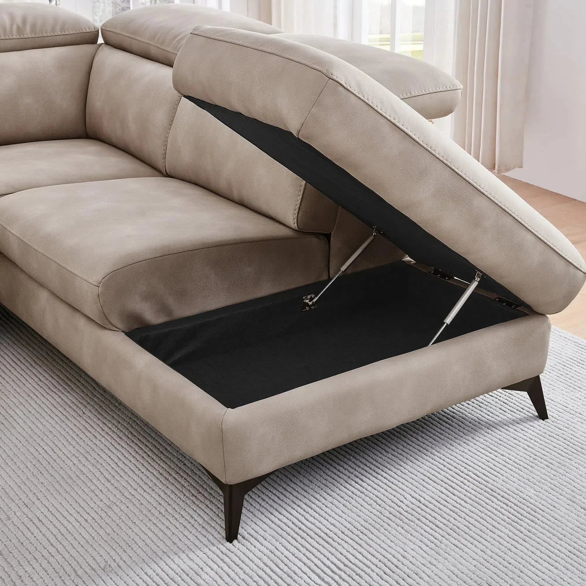 Loretta - Recliner Corner Sofa with Storage - Right Hand