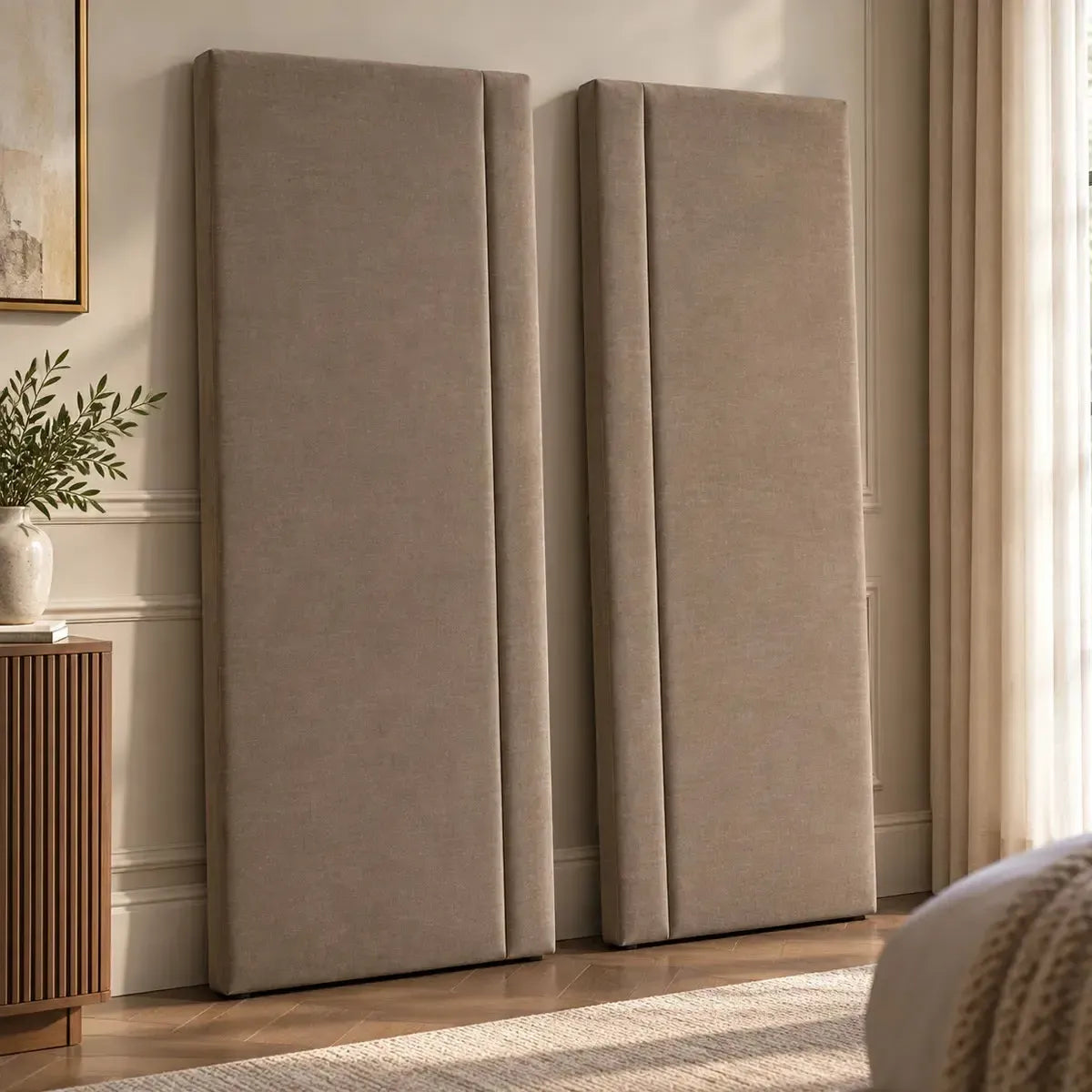 Louisa Bed Side Panels (Pair) in Aston Latte