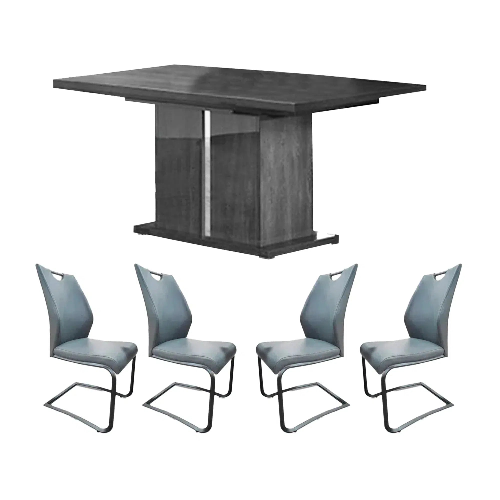 Lusso Dining Table & Detroit Chair Set