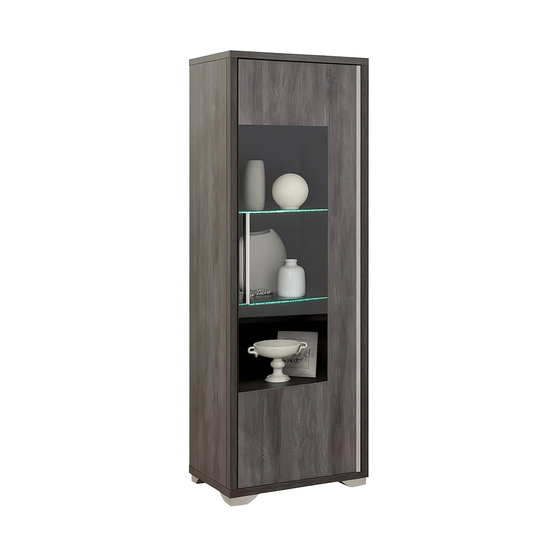 Lusso - Glass Cabinet 1 Right Door + LED