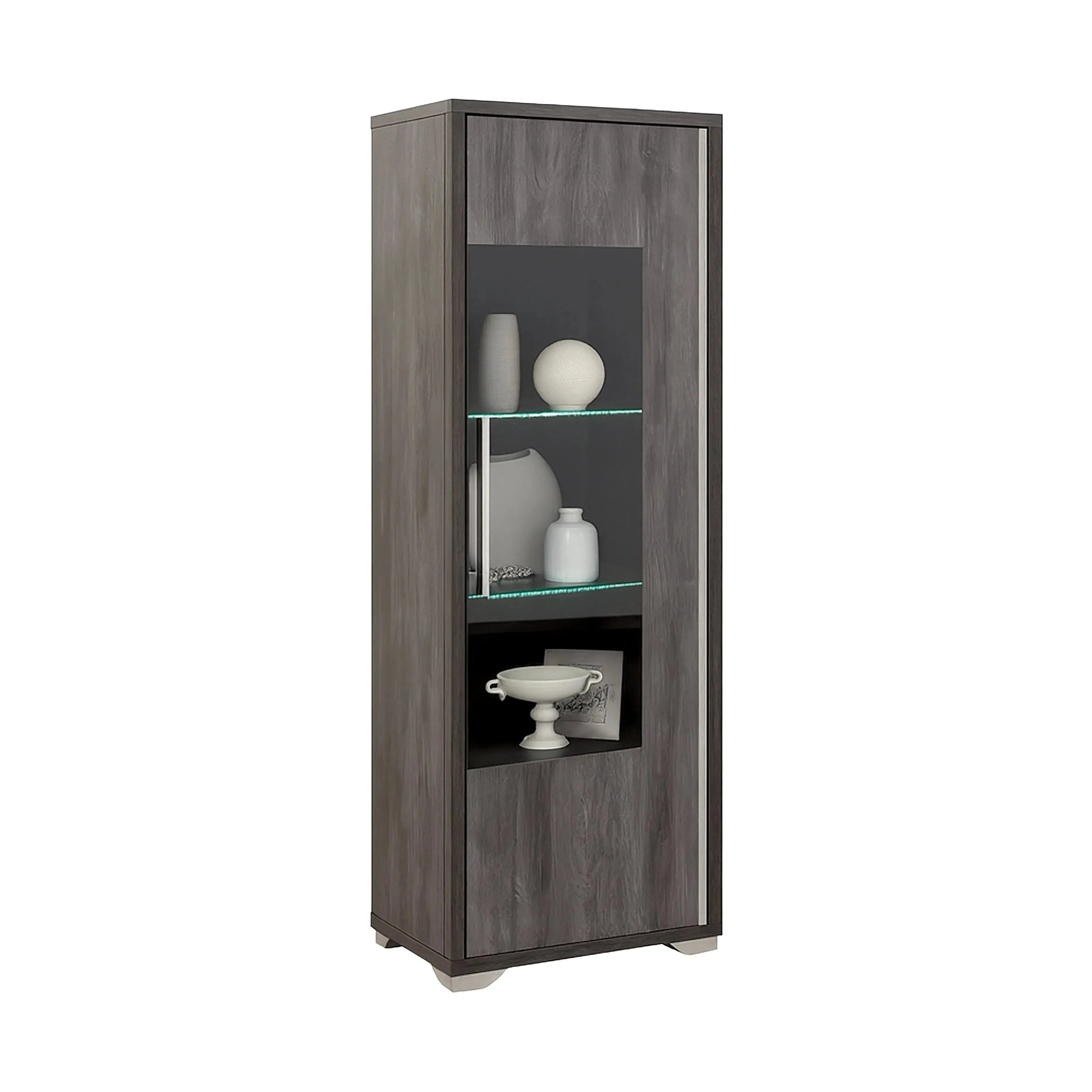 Lusso - Glass Cabinet 1 Right Door + LED