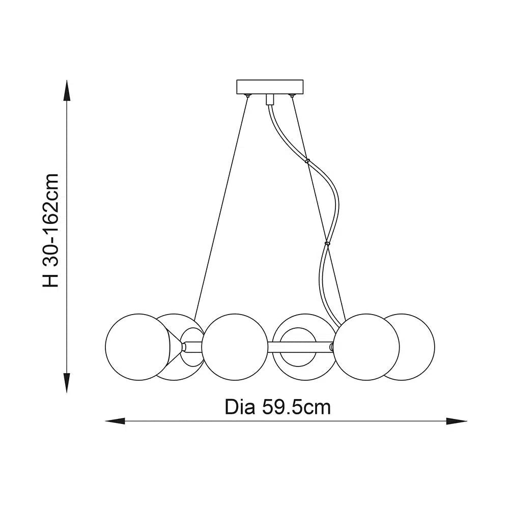 Luxxe - 6 Light Ring Pendant