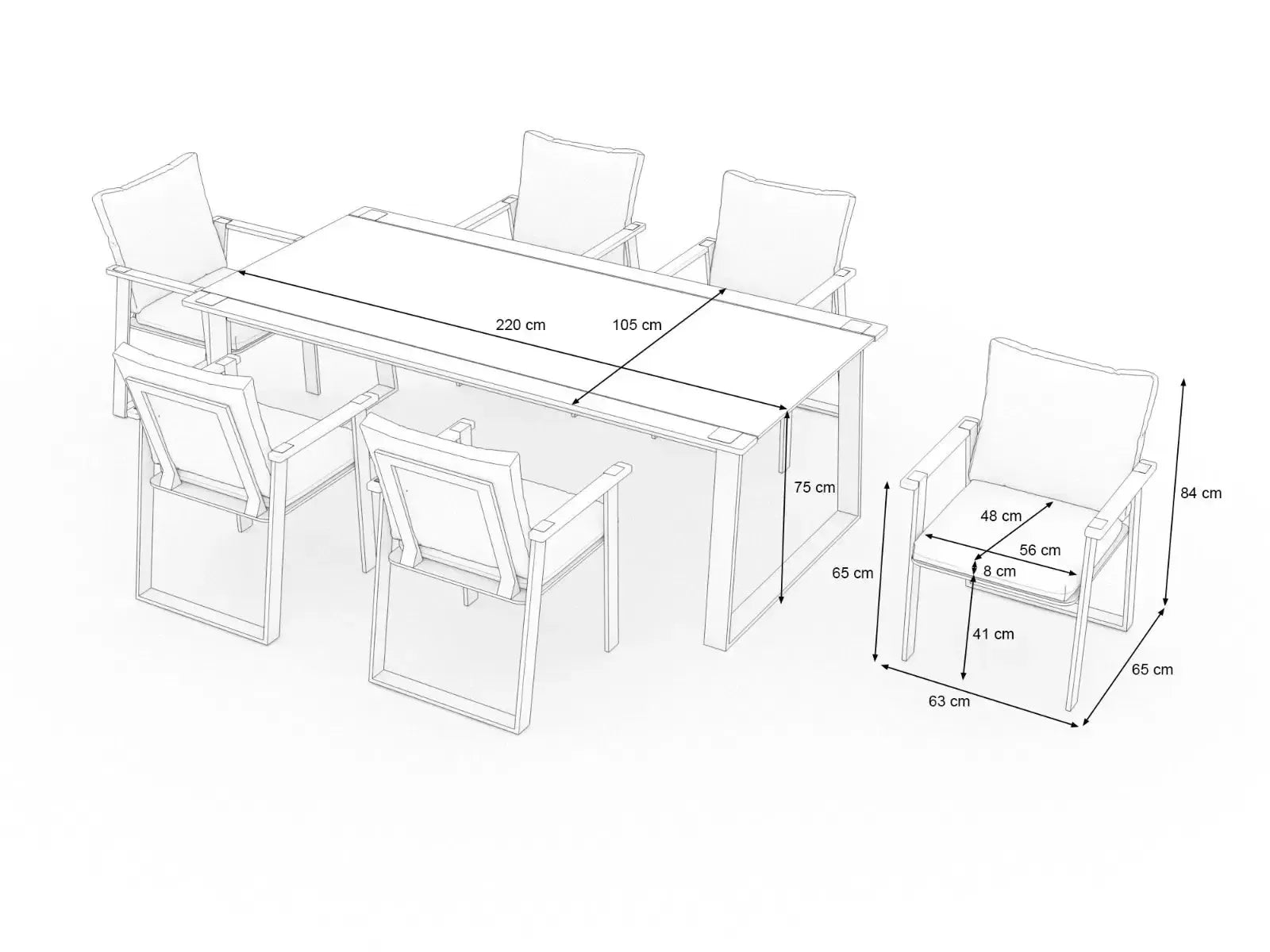 Majorca - Outdoor 6 Seater Dining Set