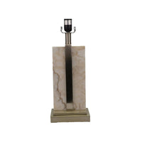 Marble and Nickel Lamp with Grey Shade