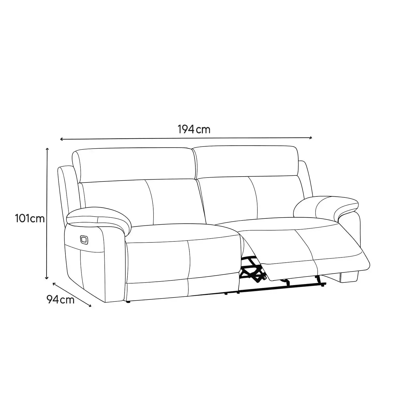 Mayfair - 3 Seater - Power Recliner