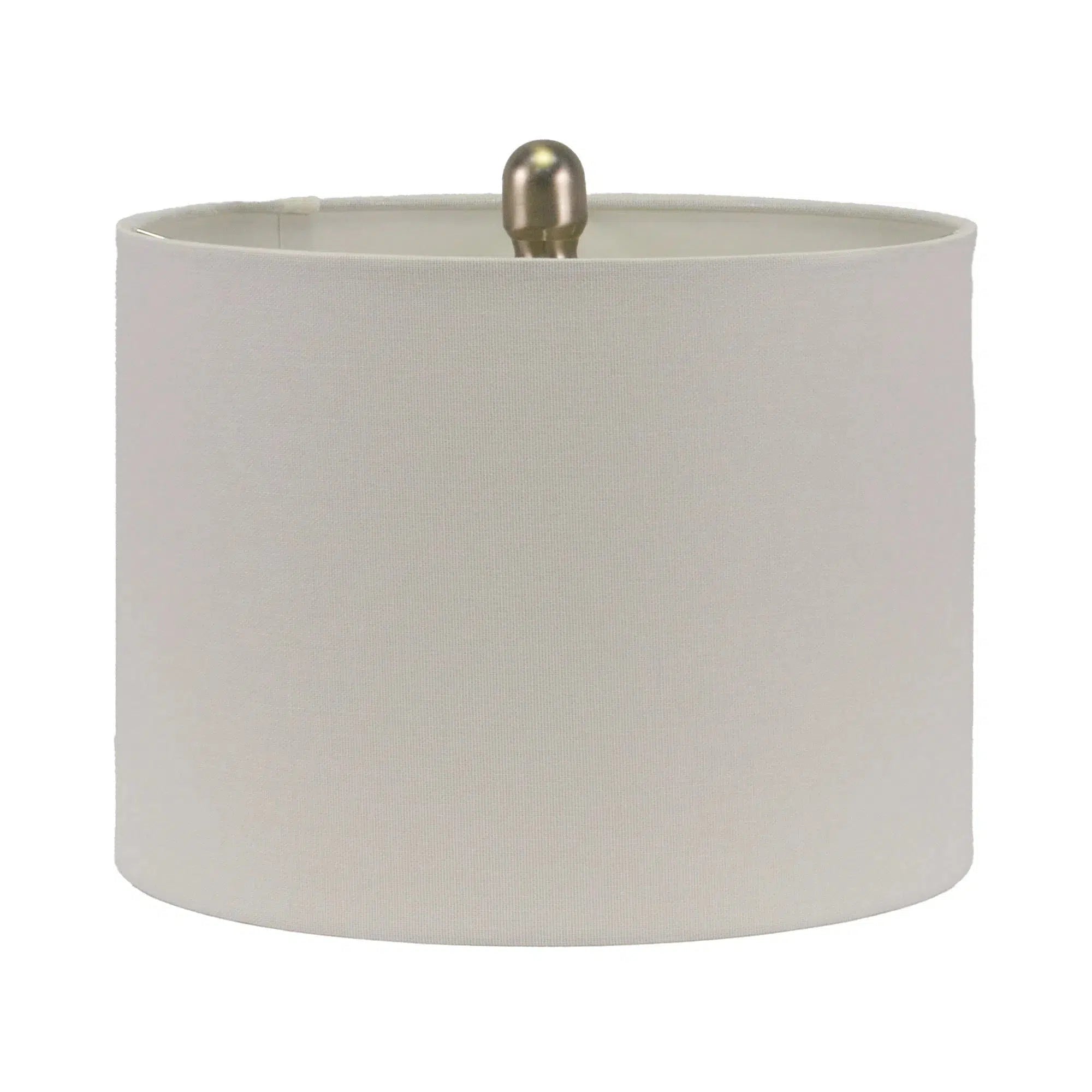 Mercury Silver Glass Lamp with White Linen Shade