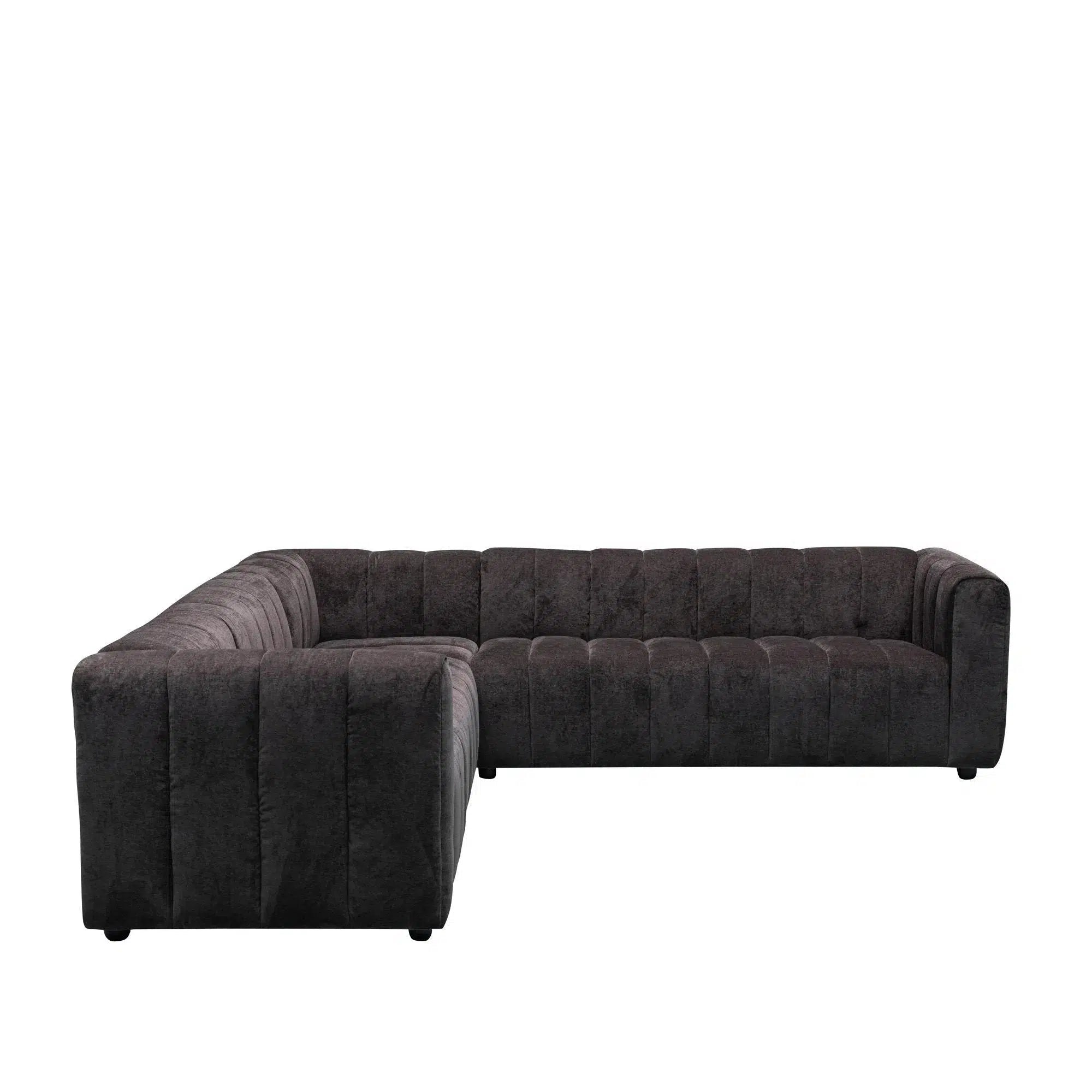 Messina - 2 Corner 2 Sofa - Classic Black