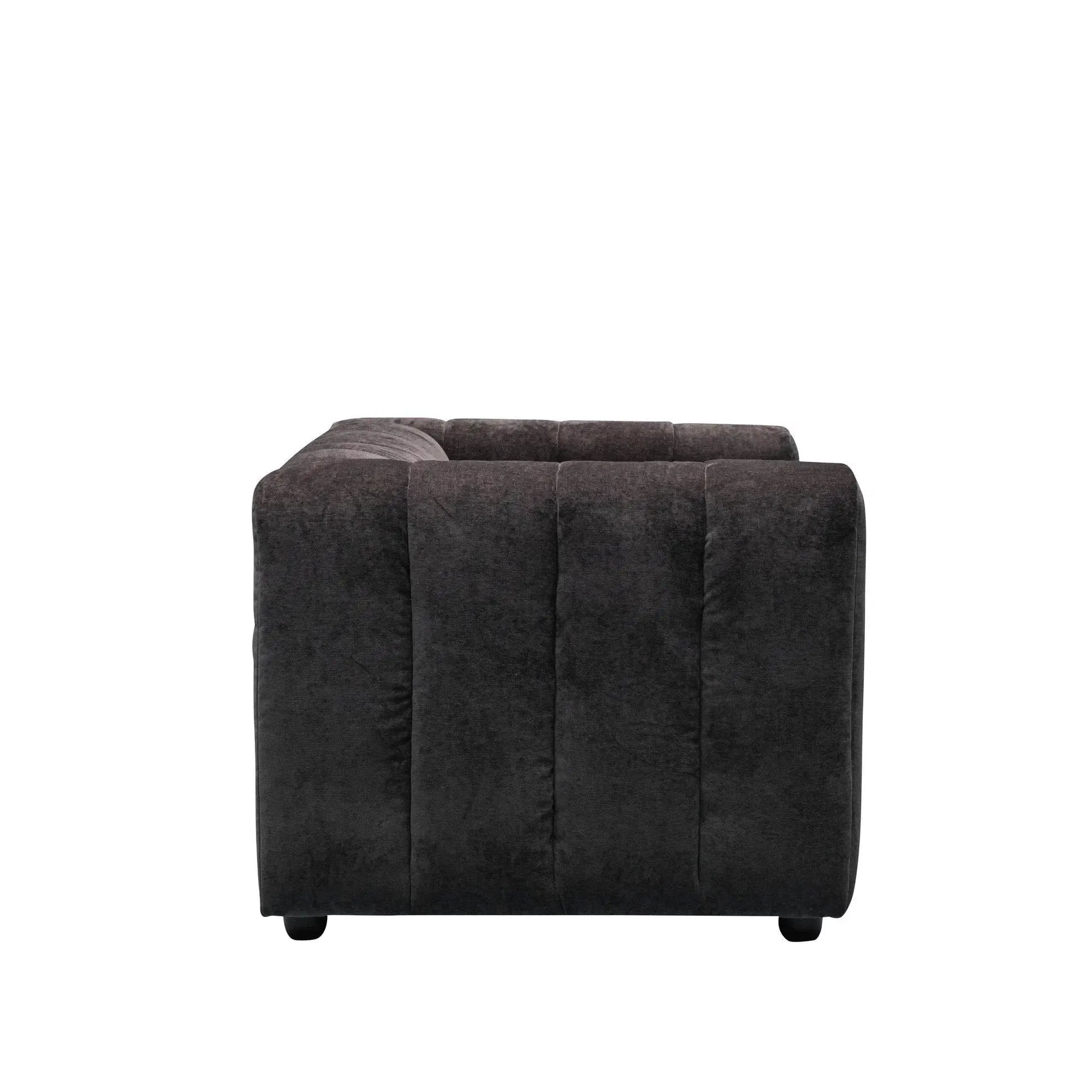 Messina - 2 Seater Sofa - Classic Black