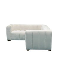 Messina - Corner Sofa 1 single, 1 double - Coconut Milk