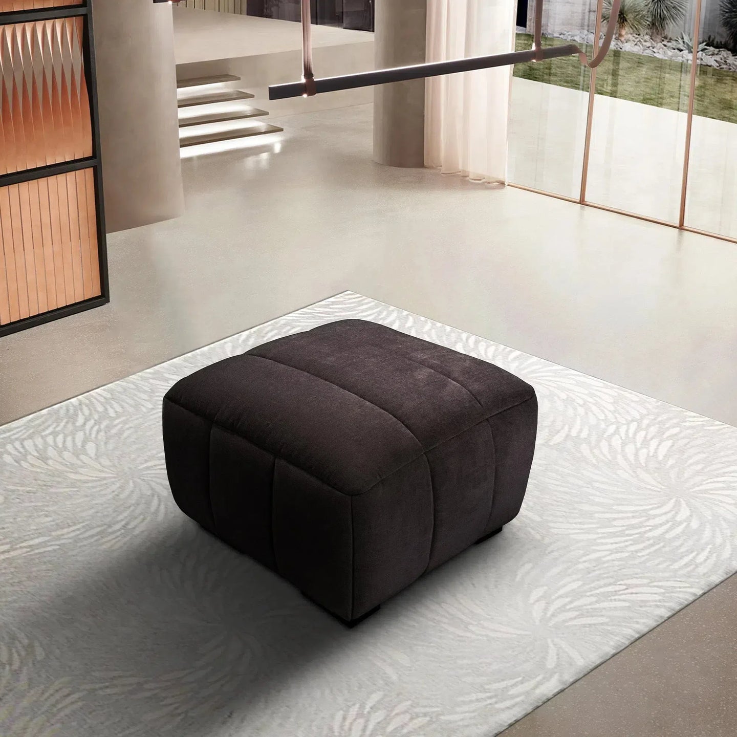 Messina - Small Footstool - Black