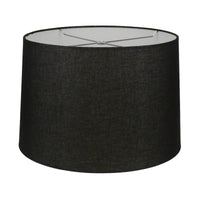 Metallic Glass Lamp with Black Linen Shade