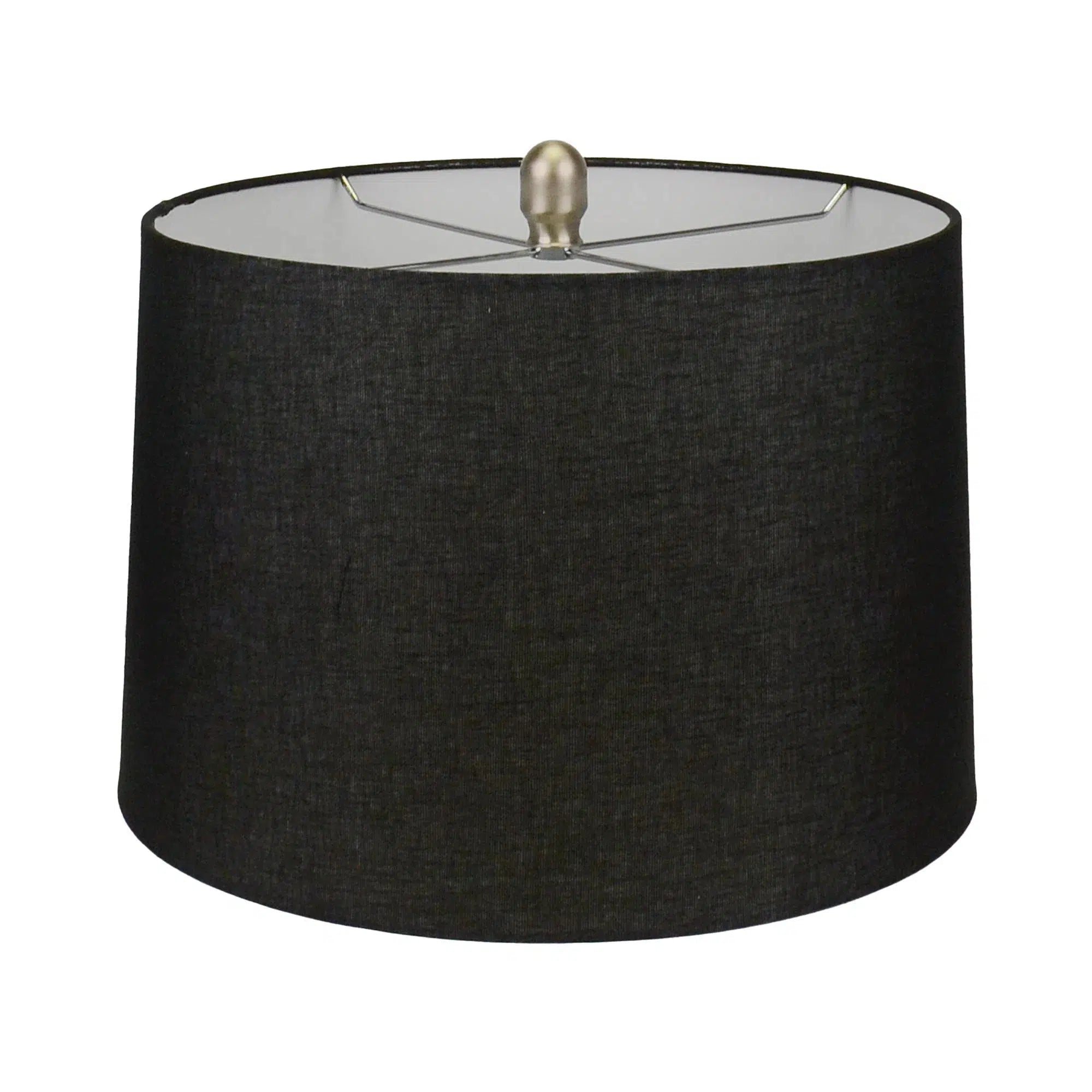 Metallic Glass Lamp with Black Linen Shade