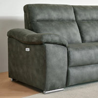 Miller 3 Seater Power Recliner - Grey