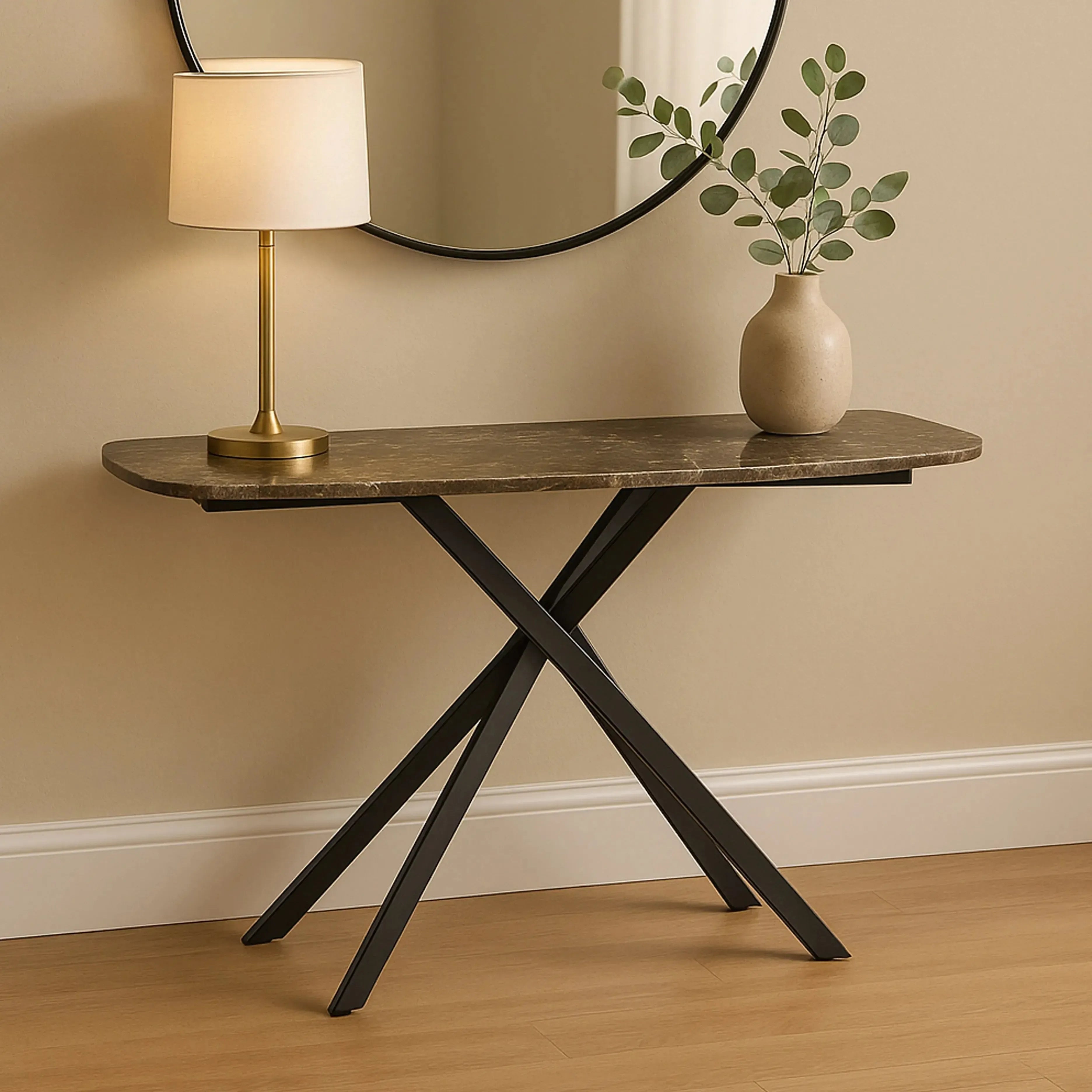 Nero - Console Table- Charcoal