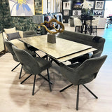 Nero Dining Table & Zuri Dining Bench & Chair set