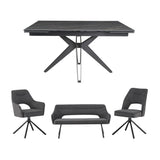 Nerva Extending Dining Table, Zuri Bench & Chair Set