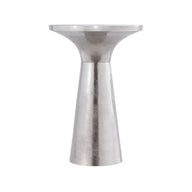 Nickle Plated Side Table with Grey Marble Top