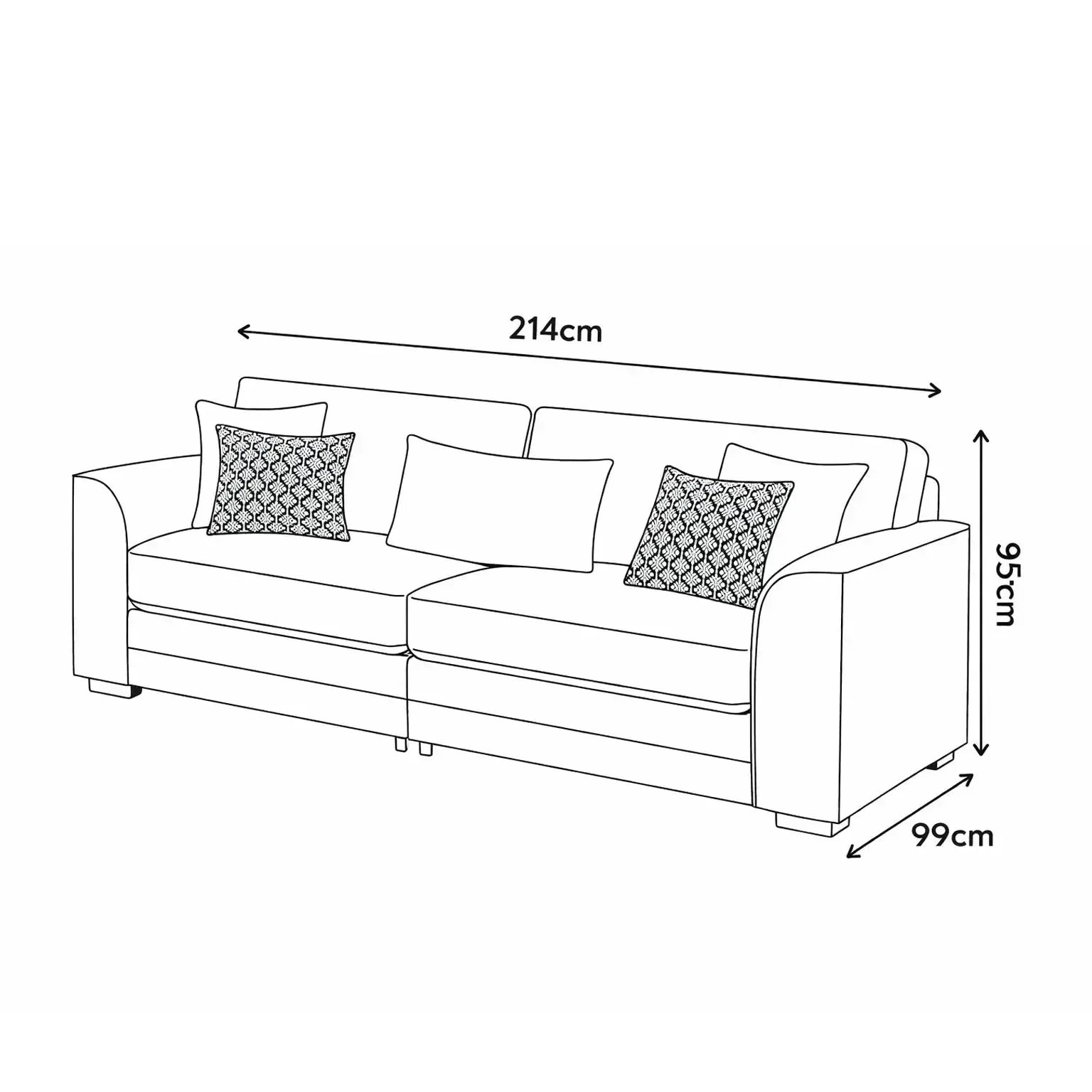 Orlando 3 Seater Sofa