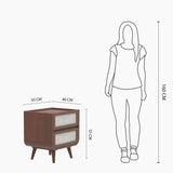 Oxy - Two Drawer Bedside Table