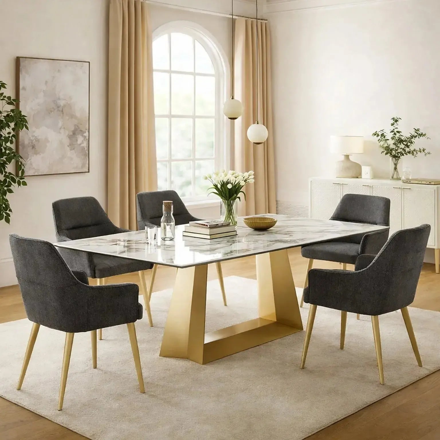 Palermo Dining Table and 4 Chairs