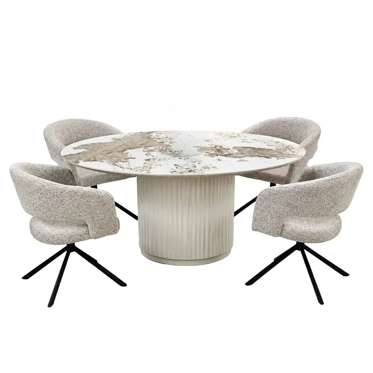 Paxton Dining Table and 4 Faye Chairs